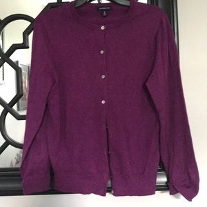 Purple cardigan